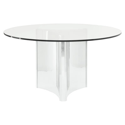 Abbott Round Glass Dining Table