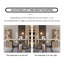 Bureau 62,99 po gris + or fritté rectangulaire + bois manufacturé + acier inoxydable avec bureau à 3 tiroirs-109743991