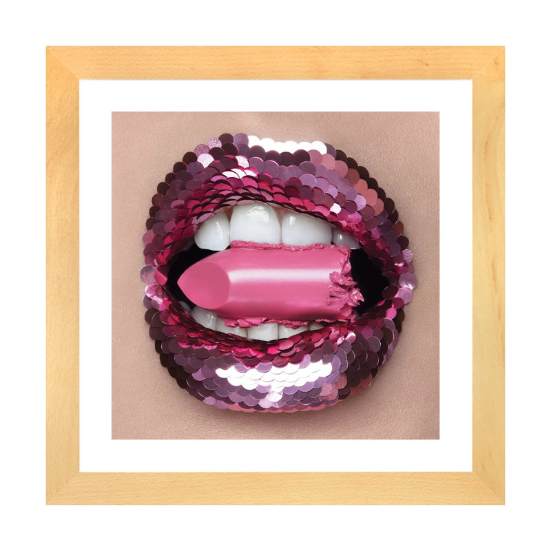«Empty Calories» par Vlada Haggerty - impression d'art graphique, Cadre papier naturel, H 16 po x l 16 po x p 1 po