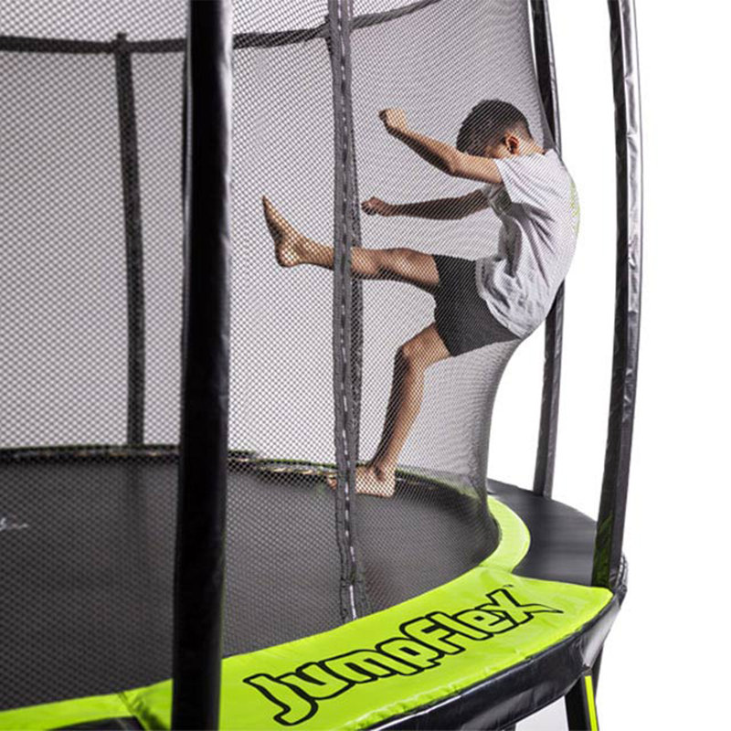 JumpFlex Round Backyard Trampoline with Safety Enclosure