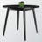 Beeke Extendable Dining Table with Solid Wood Base in Black, 28.5" H X 35.1" W X 35.1" D