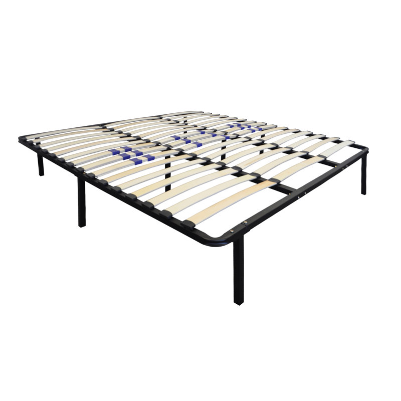 Modern Adjustable Comfort 14″ Metal Platform Bed Frame – No Box Spring Needed, Strong Steel Construction, Adjustable Lumbar Support & Under-Bed Storage