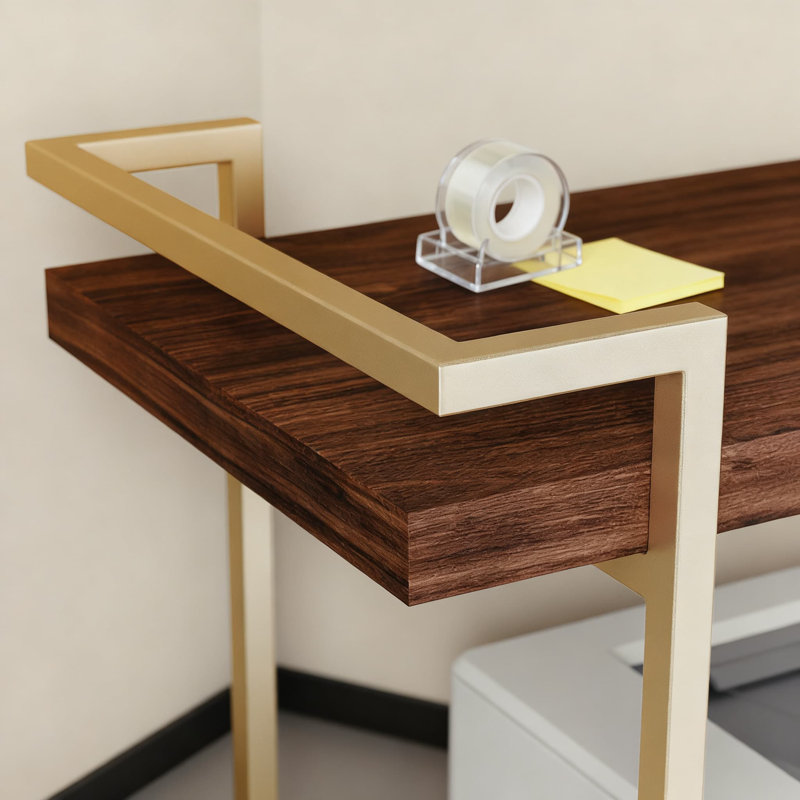 Chariot de rangement et d'imprimante mobile à 2 niveaux avec roulettes verrouillables, tablettes robustes en mélamine et structure en acier durable pour l'organisation à la maison ou au bureau