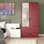 Armoire à miroir 2 portes et 2 tiroirs Majoch-1217091053