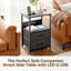 40cm W Metal Bedside Table