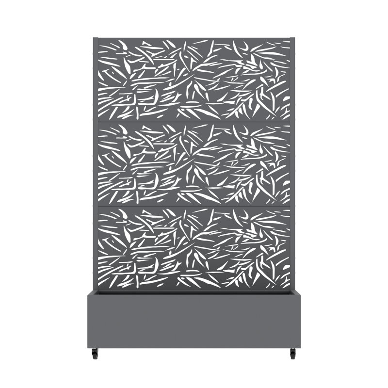 Rowen 74 in. H x 47 in. W Planter Box, Gray
