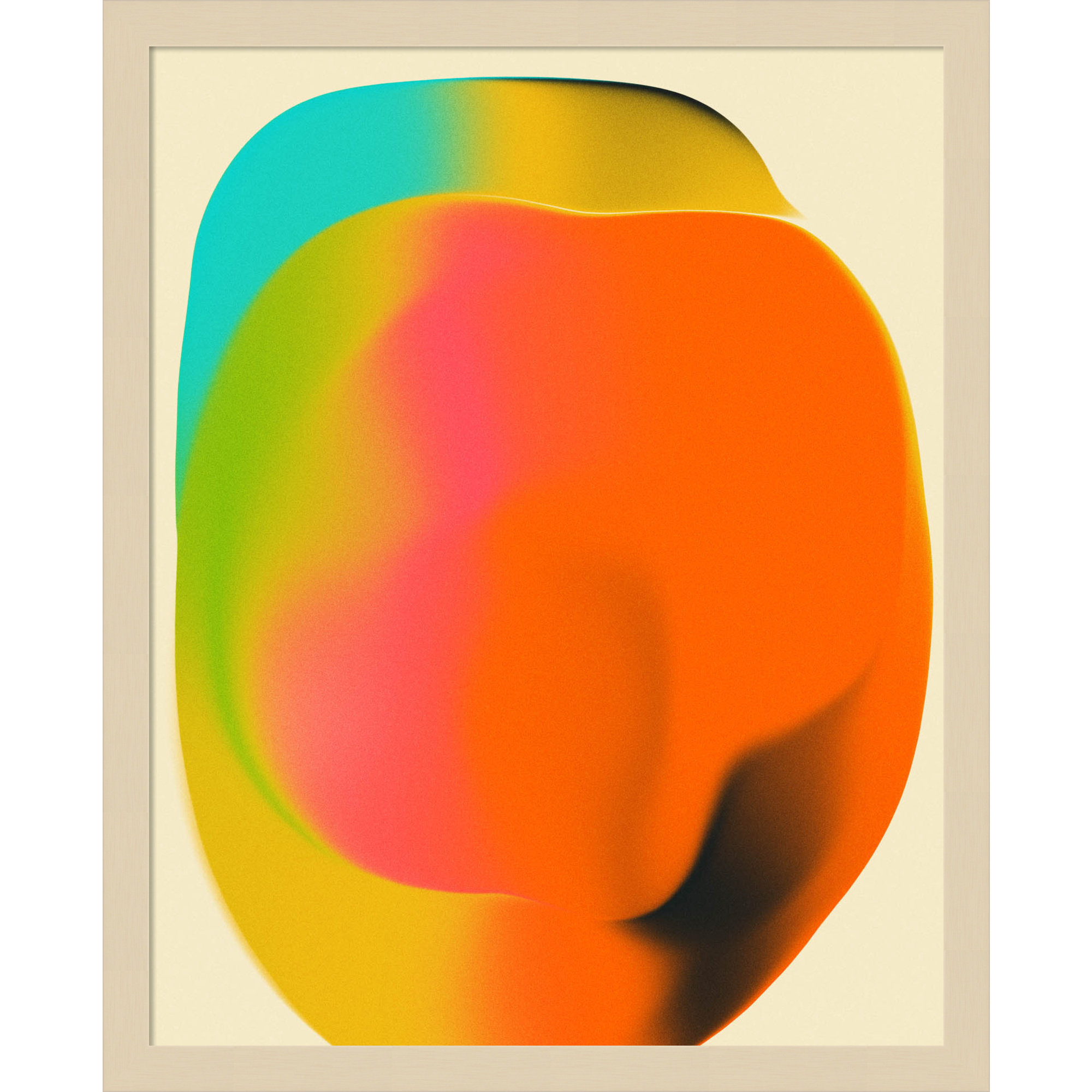 Smudge 2 by Jazzberry Blue, Brown Framed, 21" H x 17" W