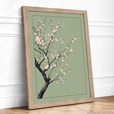 Moonlit Cherry Blossom Botanical - Framed Print