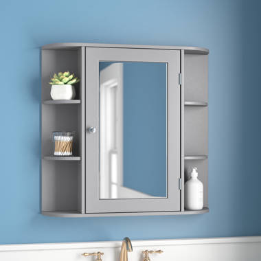 YITAHOME Bathroom Cabinet Medicine Cabinet Organizer, Wall Mounted Bathroom  Cabinet with Mirror Door and Removable Shelf for Bathroom Living Room