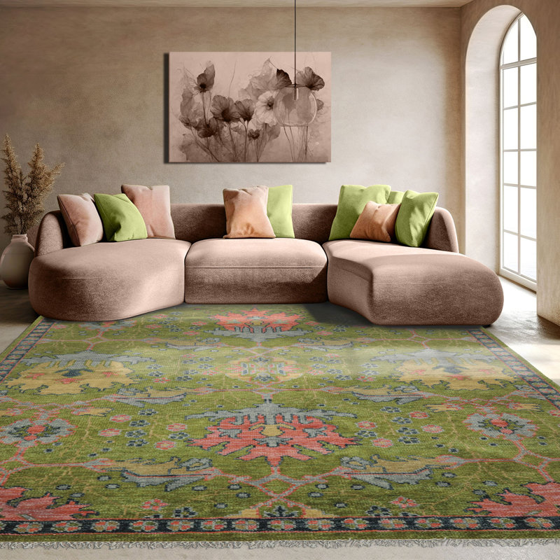 Tapis traditionnel turc Oushak, Rectangulaire 8 pi x 10 pi