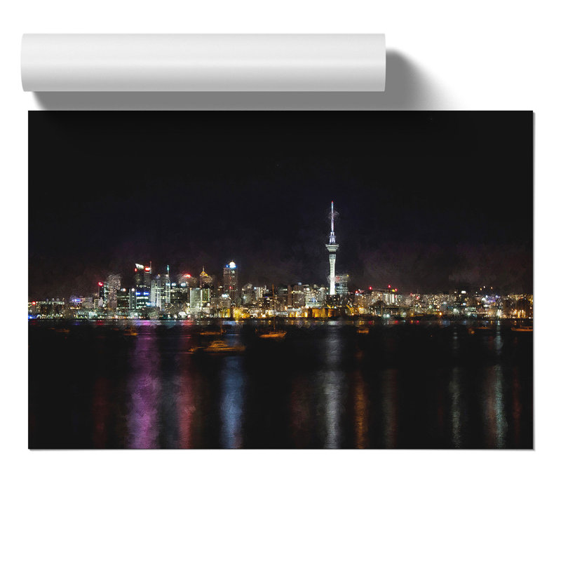 Auckland New Zealand Skyline - No Frame Print, 21cm H x 30cm W x 0.1cm D