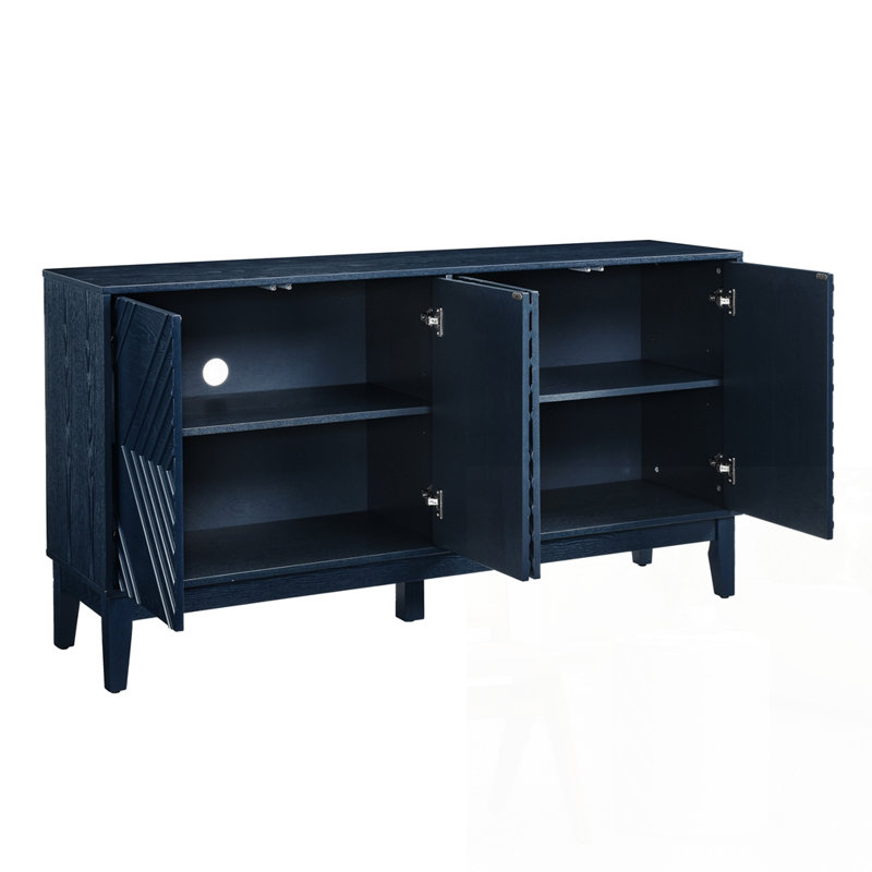 Buffet 60,5 "avec rangement, Bleu