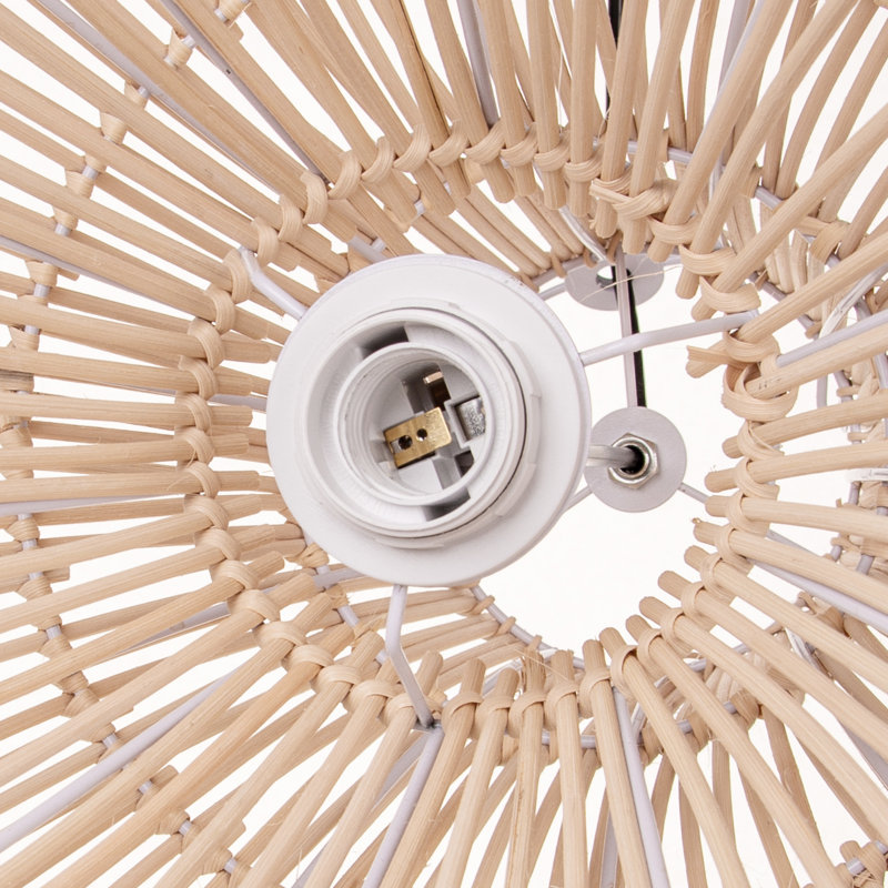 Luminaire suspendu en dôme naturel à 1 lumière Atzi, H 13,78 po x l 11,81 po x P 11,81 po
