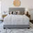 Boyd Sleep Napoli Faux Leather Fabric Upholstered Platform Bed Frame w/Adjustable Headboard, no Noise Strong Wood Slat Support, Box Spring/Foundation Required, Easy Effortless Assembly,-286816228-286816234