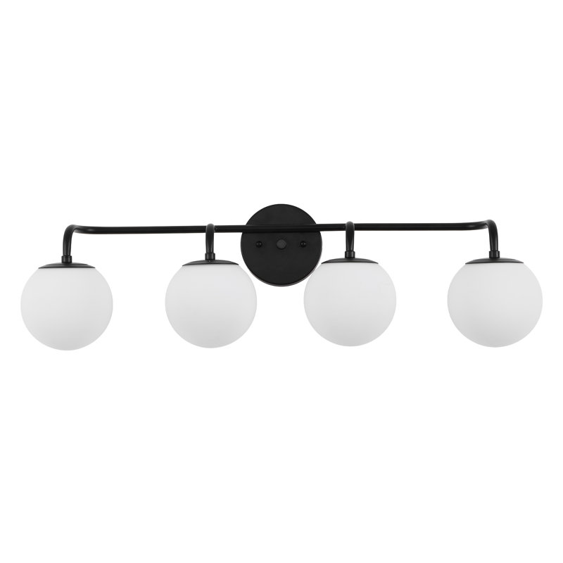 Coiffeuse Sommers Louis, Noir, Quatre lumières