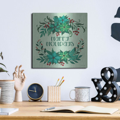 'Happy Holidays' by Cindy Jacobs, Metal Wall Art