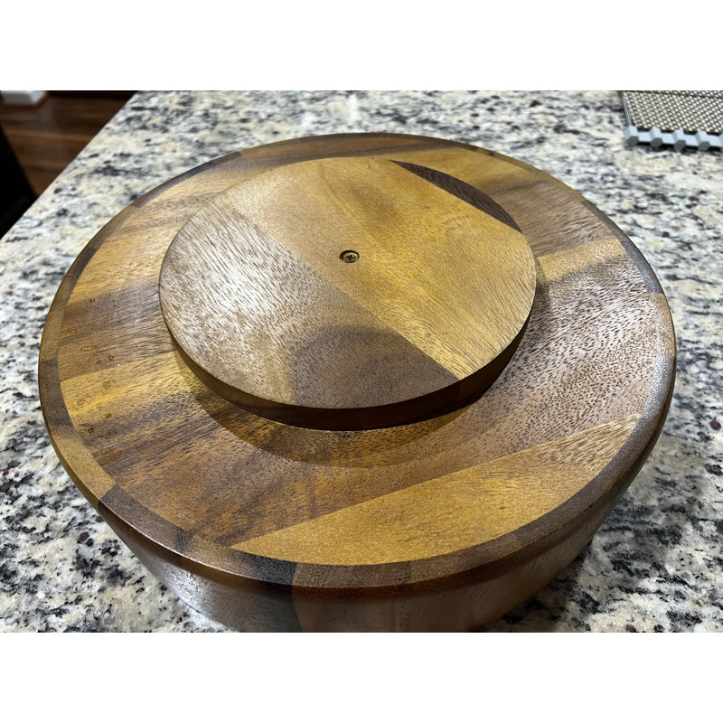 Rotating Lazy Susan Divided Round Tray