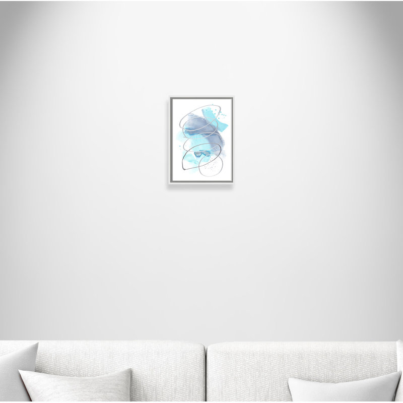 Pool Party 2 - Cadre flottant, reproduction d'art sur toile, H 40 po x l 30 po x P 2 po, Cadre blanc
