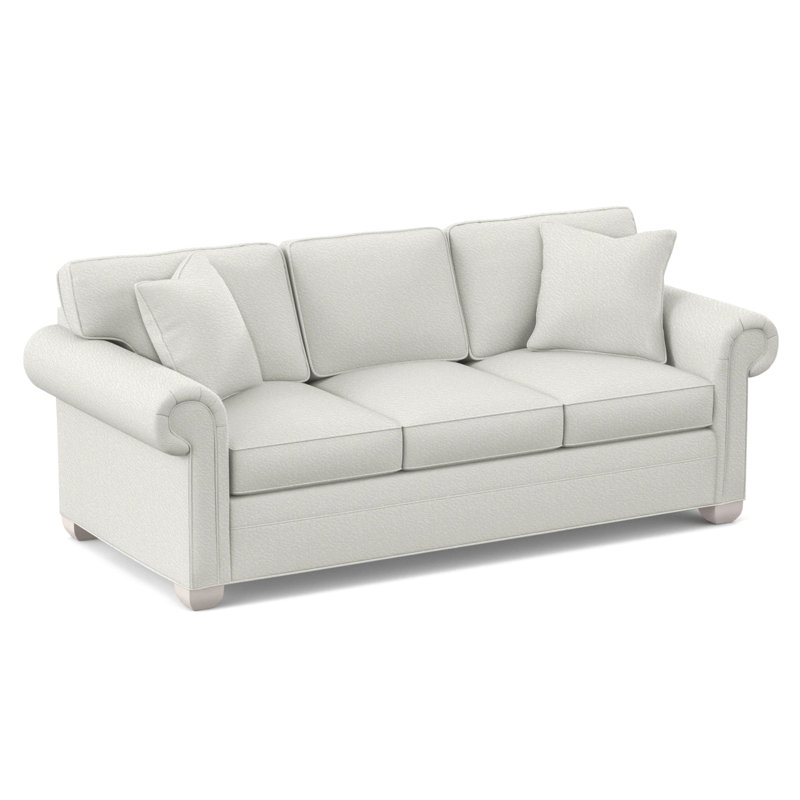Main Street Upholstered 85'' Sleeper Sofa, Dove Gray, Kempsey Sheepskin