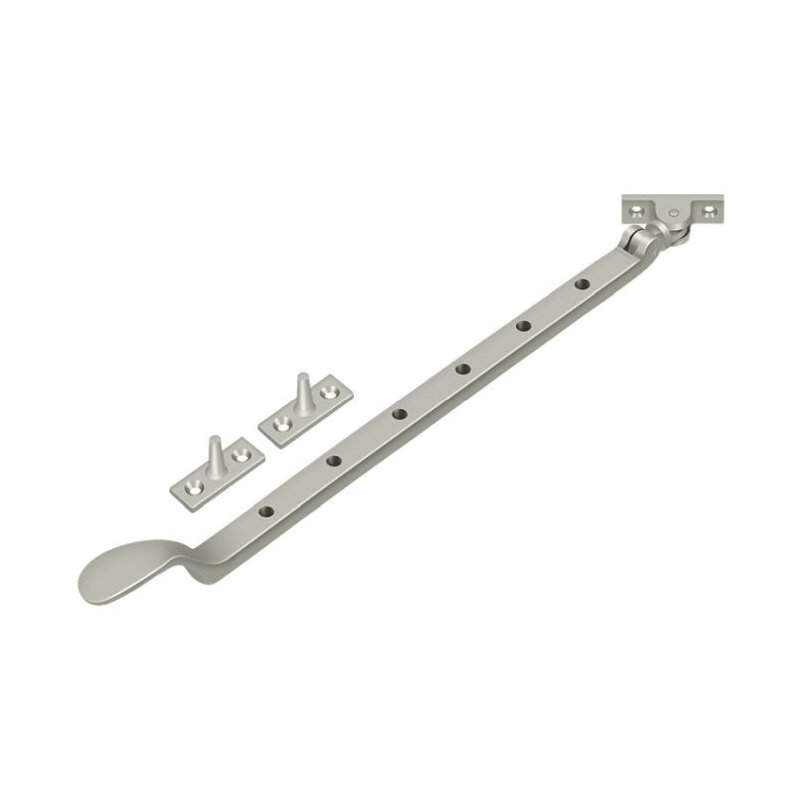 Colonial Casement Stay Adjuster, Brushed Nickel