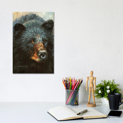 Black Bear by David Stribbling - Wrapped Canvas Painting