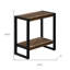 Table d'appoint Adabel, côté, bout, table de chevet, lampe, salon, chambre à coucher, métal, stratifié-1261568951