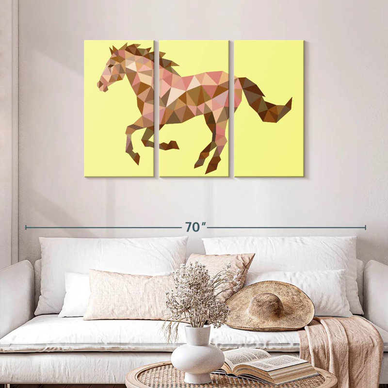 Cheval géométrique Brampt, H 28 po x l 45 po