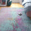 Tapis bleu / mauve à motif abstrait tissé à la machine Bevin-1306531604