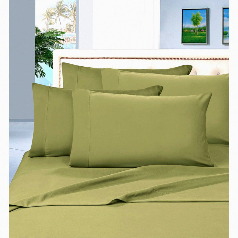 PremierLux 1500 Luxury 4-Piece Bed Sheet Set - Wrinkle, Fade, Stain Resistant Sheets with Deep Pocket - Soft Microfiber Bedding
