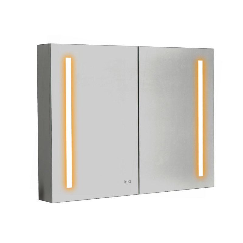 40 po X P 30 po Grande armoire à pharmacie rectangulaire en aluminium avec miroir H H, H 5,5 po x l 30 po x P 40 po