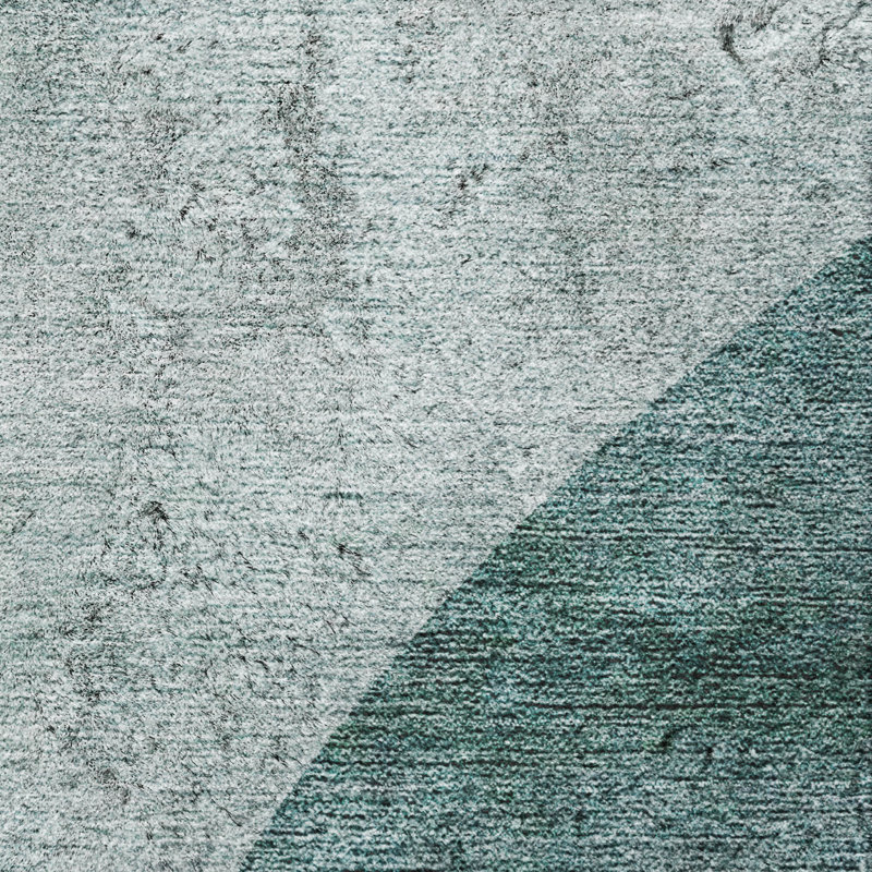 Tapis à poil long de qualité supérieure lavable à la machine ADS657, Vert, 10 pi x 14 pi