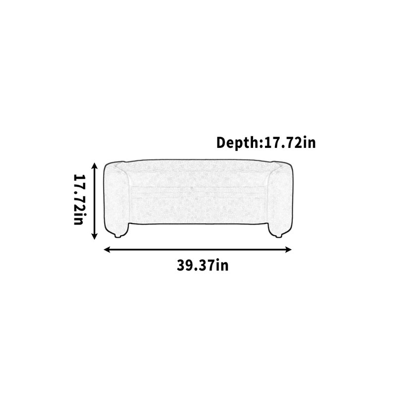 Lonzell, H 17,72 po x l 39,37 po x P 17,72 po