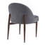 Chaise rembourrée en tissu et fer