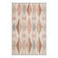Tapis de porte géométrique moderne ivoire/rose, performant, à poils courts, lavable et antidérapant-26351127