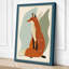 Fox in Profile Mid-Century - Wrapped Canvas-219119039-219119037