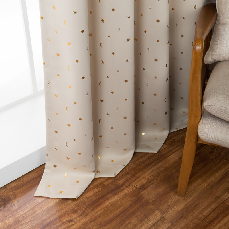Paire de rideaux occultant en polyester Delsanto, Beige, L 52 po x L 84 po