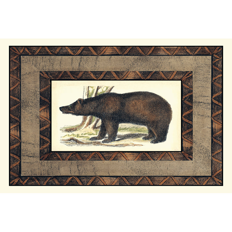 Rustic Bear - Wrapped Canvas Painting, 30cm H x 46cm W x 3.8cm D
