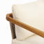 Fauteuil club d'extérieur en bois d'acacia avec dossier et coussins en osier PE - Fauteuil d'appoint moderne pour balcon, bord de piscine et véranda