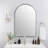 Malisa Contemporary Arched Bathroom Vanity Mirror | Stainless Steel Thick Frame-889773303-897300499