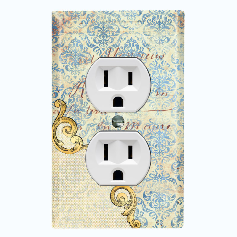 Patterned 1 - Gang Duplex Outlet Standard Wall Plate