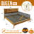  Bosk Acacia Wood Bed Frame with Headboard, Queen Size Fluted Pattern Inspired, Mid-Century Modern Style Platform Bed – FSC Certified, Noise-Free, Easy Assembly, No Box Spring Needed-121121532-121121534