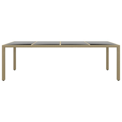 Leighland Rectangular Metal Outdoor Dining Table , 250cm cm W 100cm cm D