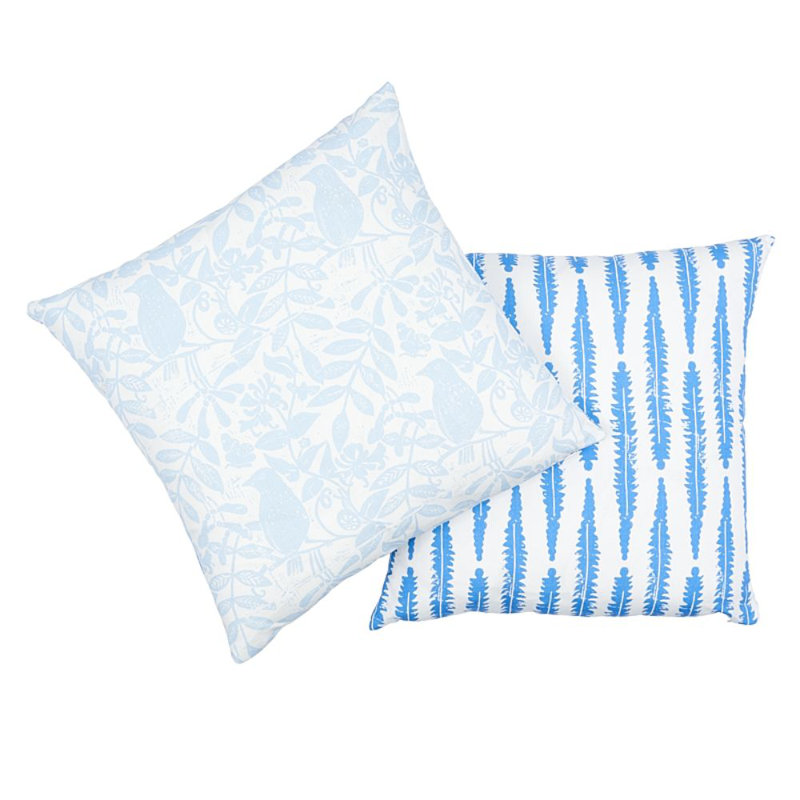 Schumacher x Molly Mahon Bird & Bee + Fern Pillow