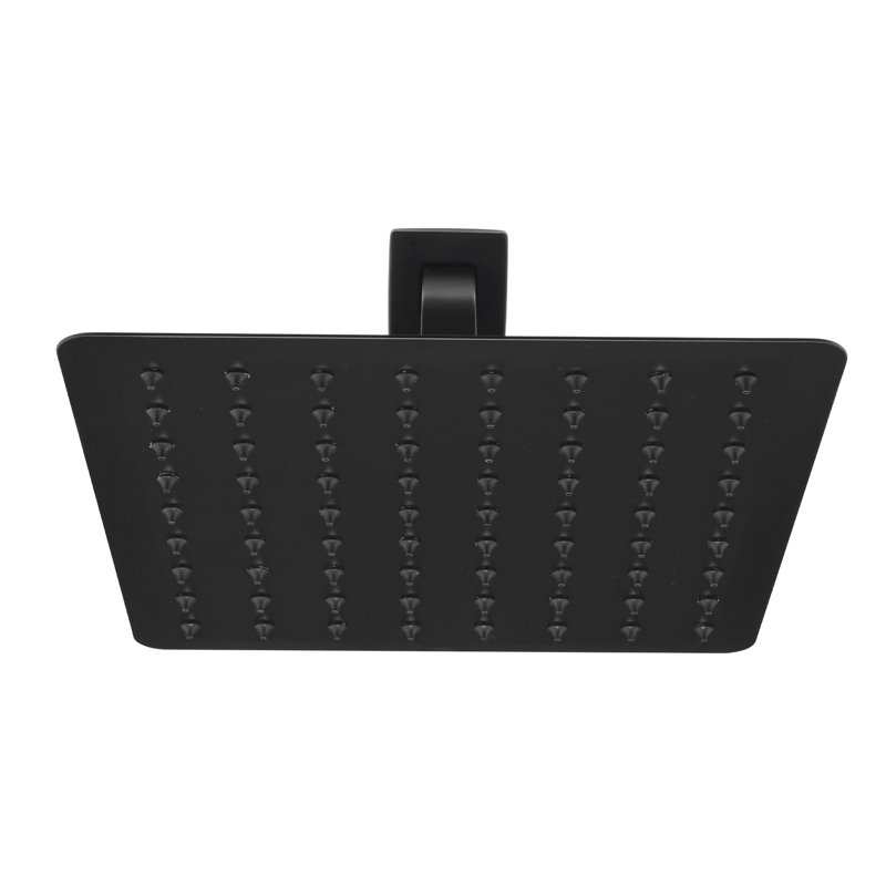 1-Spray Patterns With 2.5 GPM 8 In. Wall Mount Fixed Shower Head, Matte Black