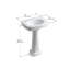 Bancroft 28" Tall Ceramic Vitreous China Rectangular Bathroom Sink-756003611-781547694-790064897
