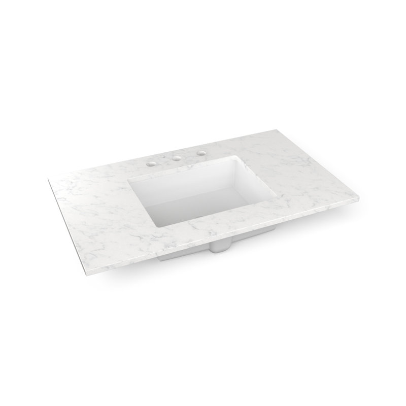 Cartesian Vanity 36"W, Lyra, White