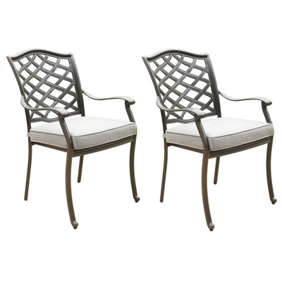 Chaise de terrasse avec coussin Annecorinne