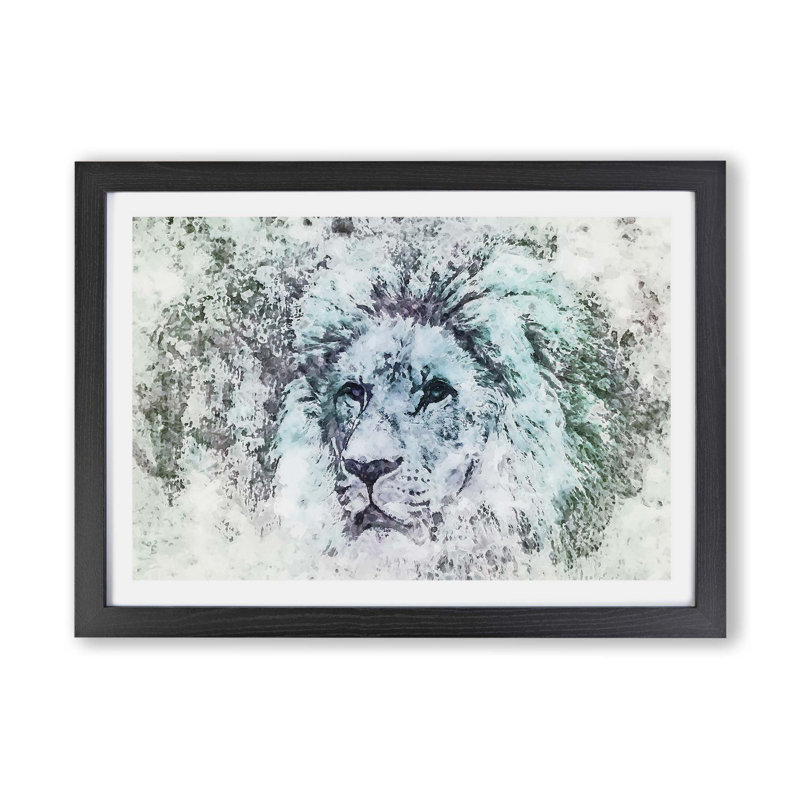 A Leopard - Framed Print, Black, 45cm H x 63cm W x 2cm D