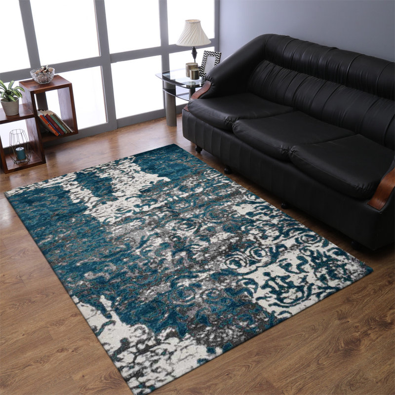 Crayton Washable Abstract Indoor Rug, Rectangle 4' x 6'
