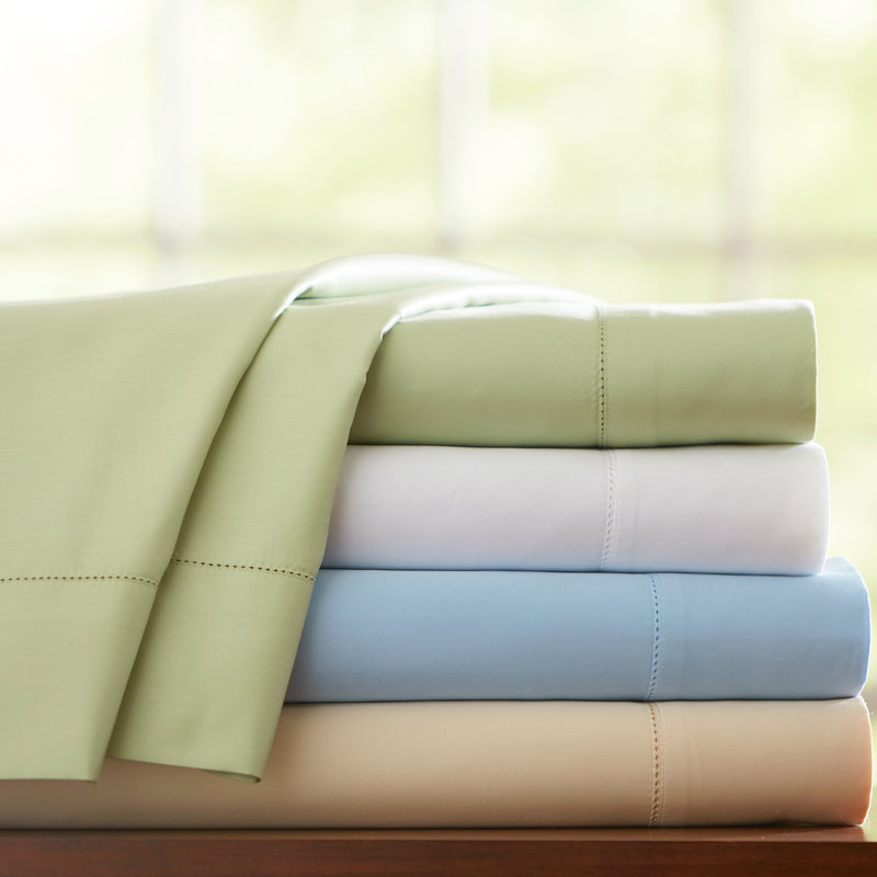 794 Pima Sateen Sateen Sheet Set, King, Cloud Blue